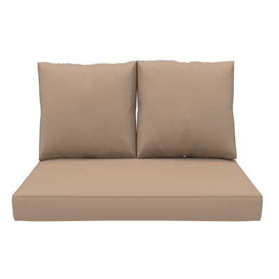 Coussin de remplacement pour banquette d'extérieur deux places, siège/dossier profond de 12,7 cm (5 pouces).