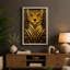 Leopard Heraldic Art Deco - Print-136740483-136740484