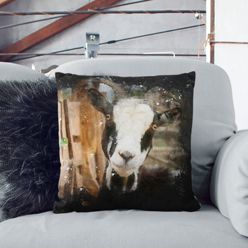 Goat Vol.1 Paint Splash Square Throw Cushion, 40cm H x 40cm W x 15cm D