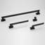 Ensemble de quincaillerie de salle de bain 5 pièces avec anneaux à serviette double et porte-serviettes 24 po Barre à serviettes en noir mat-103252555