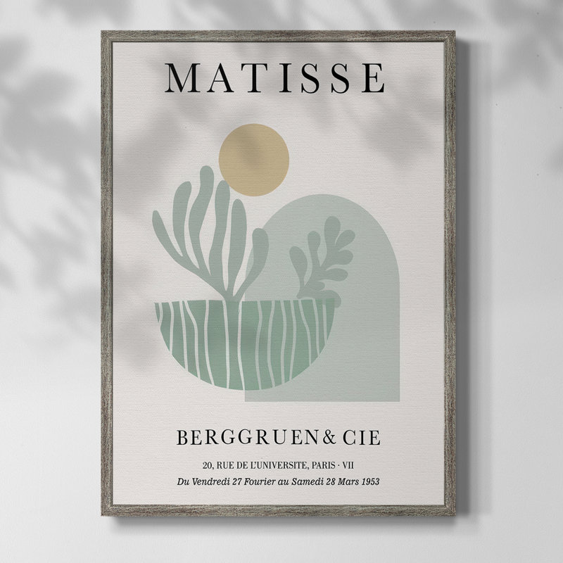 Matisse CL XXXII, reproduction d'art encadrée - bois massif, H 11 po x l 9 po