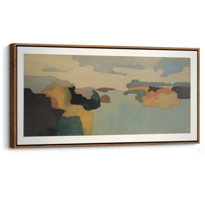 Abstract Pastel Landscape Horizon Canvas Living Room Print Wall Art