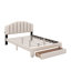 Grand lit plateforme tapissier en molleton avec tiroirs-1359195275