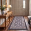 Tapis Remington traditionnel à motif floral intégral gris ivoire beige, lavable en machine, antidérapant, à poils courts, pour intérieur et extérieur, adapté aux animaux domestiques, idéal pour le salon, la chambre, la salle à manger, l'entrée, le corridor ou le bureau.-642547367