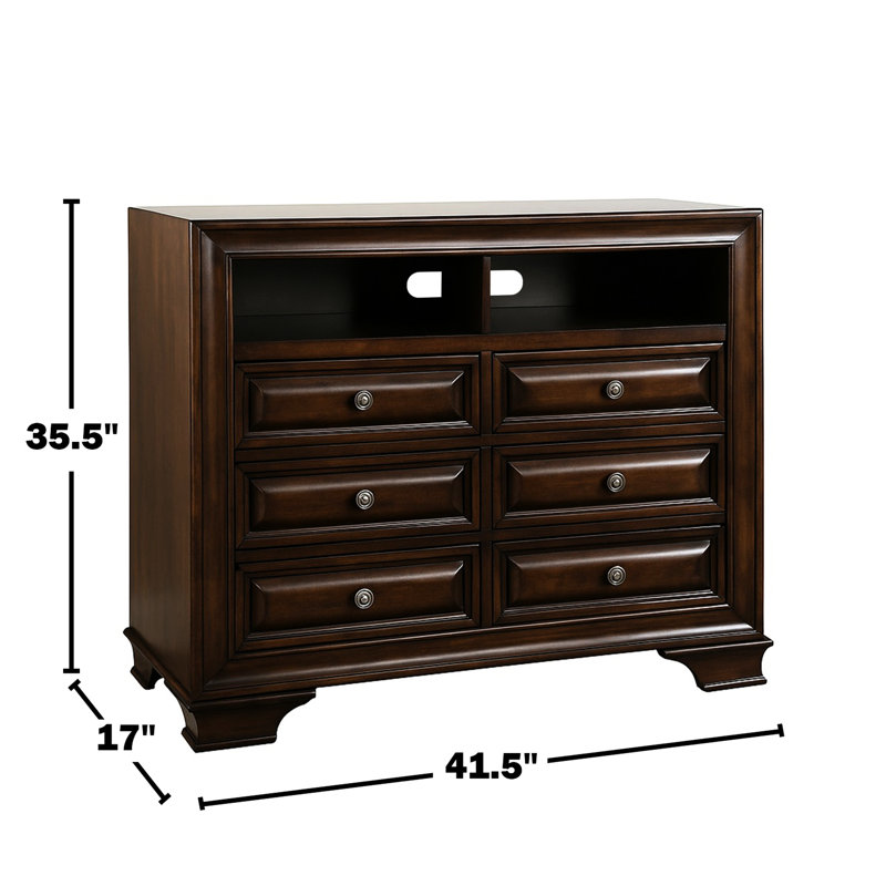 Commode de rangement 6 pièces Brown Cherry