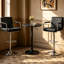 Ensemble de salle à manger 3 pièces à hauteur réglable avec tabouret et tabouret de bar en cuir-1495100419