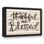 «Thankful and Blessed», reproduction d'art textuel sur toile-23590702-23590699