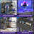 Yiting 47'' L Shaped Desk with Hutch & Monitor Stand, Gaming Desk with Power Outlet & LED Light-1392204239