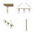 Curiana 5-Light Linear Chandelier With Textured Glass Shades