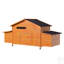 Grand poulailler en bois avec 2 nichoirs, toit imperméable, verrous sécuritaires et conception ventilée pour des poules en santé-131365858
