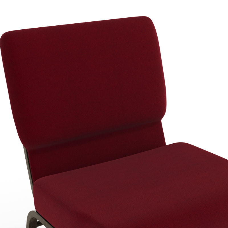 Chaise de jardin empilable 21 po Maevis, Veine d'or, Rouge