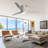 52 Inch Indoor Flush Mount Ceiling Fan With 3 Solid Wood Blades Remote Control Reversible DC Motor With Led Light