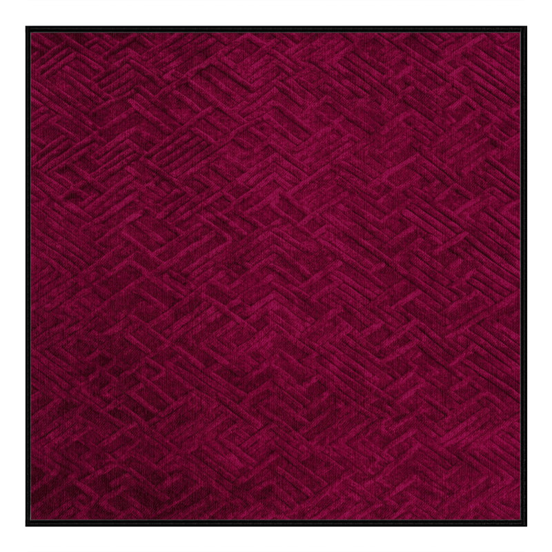 Machine Washable Trellis Red Area Rug, Square 6'