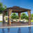 12' X 12' Hardtop Gazebo, Double Galvanized Steel Roof, Aluminum Frame With Netting And Curtains