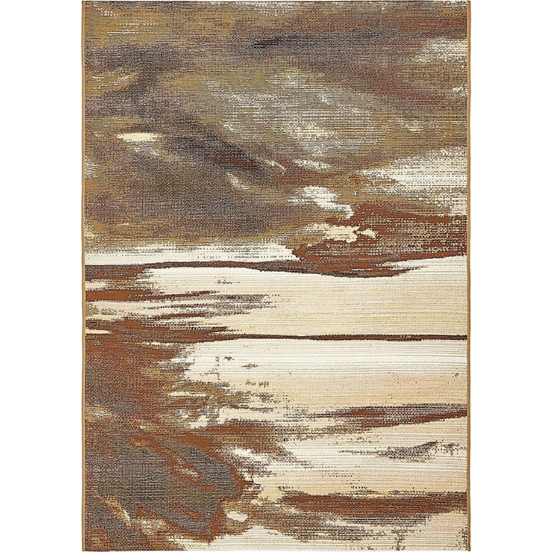 Outdoor Veranda Area Rug Bronzed Color, Rectangle 4' x 6'