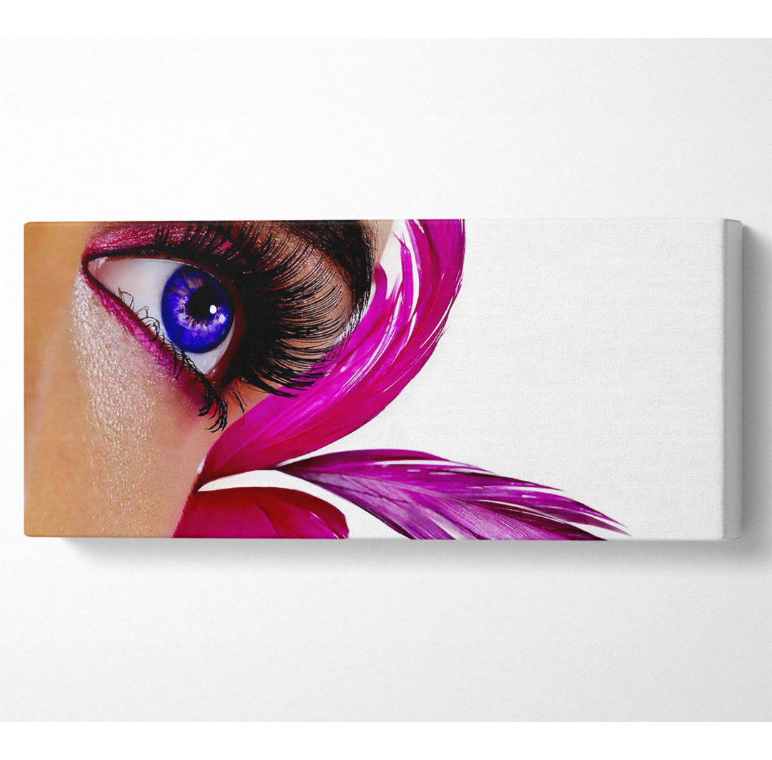 Atemberaubende Pink Feathered Eye - Kunstdrucke auf Leinwand