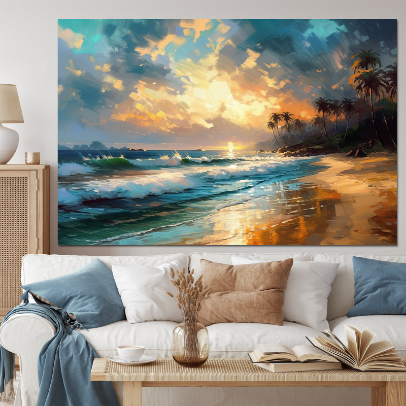 «Green and Blue Coastal Escapes» - Décoration murale plage