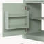 Meuble-lavabo autoportant de 36 po avec comptoir d'évier, armoire en panneau de fibres à densité moyenne avec 4 tiroirs, porte à fermeture en douceur et tablette réglable, lavabo en céramique, vert-2056886317