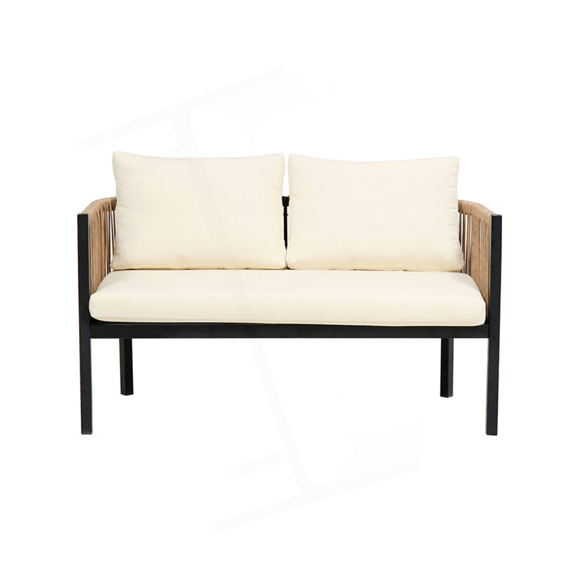 Multi-Person Outdoor Sofa Combination With A Table, Suitable For Garden, Backyard And Balconies, Beige