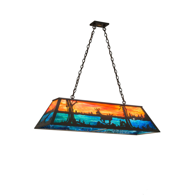 Rustic Lodge 6 - Light Bronze Pool Table Lights Pendant