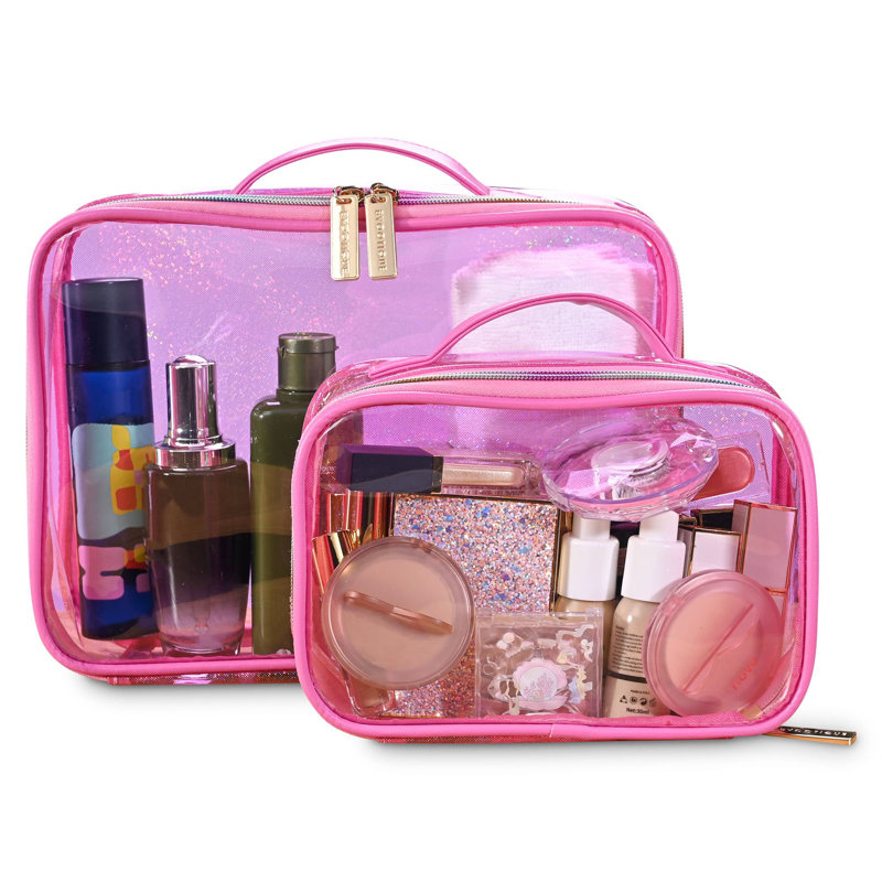 Organisateur de maquillage en plastique Mukti, Rose