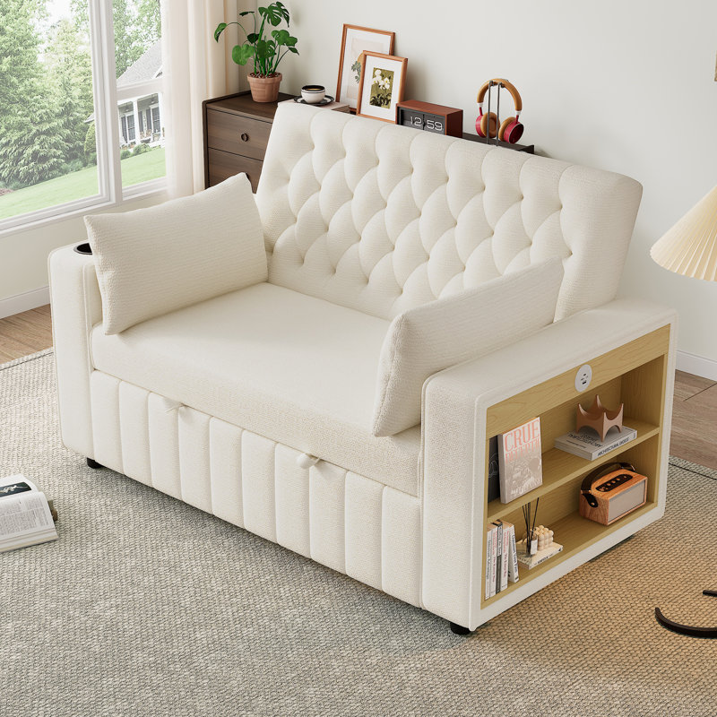 Upholstered Chaise Lounge, Beige