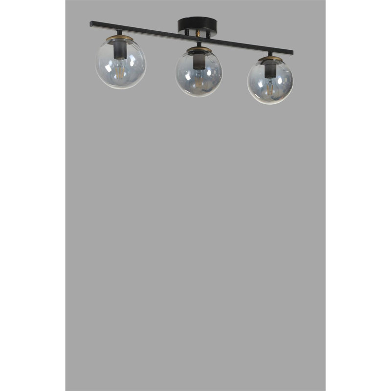 Chandle Flush Mount, Black/Fume