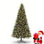 Arbre de Noël artificiel pré-éclairé 6,5 / 7,5 pi, polyéthylène pleine grandeur + PVC, DEL blanc chaud, installation facile à charnière, ignifuge, aiguilles de pin réalistes, base en métal stable-2025115928