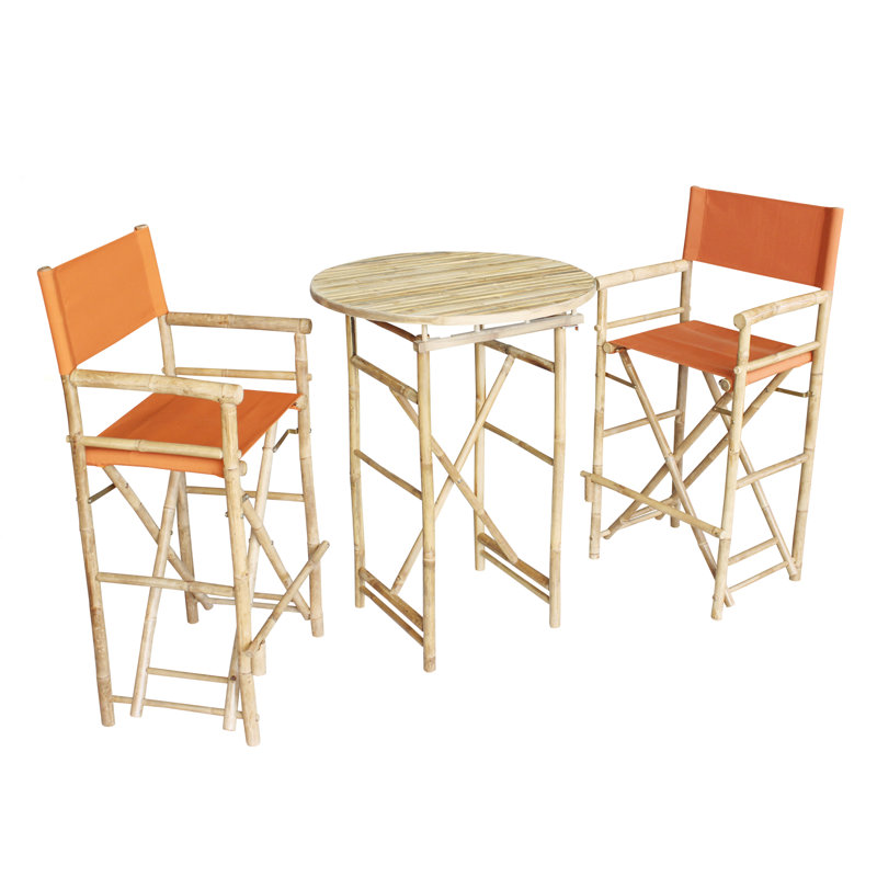 Waterford 2 - Person Patio Dining Set with Round Table, Natural/Pottery