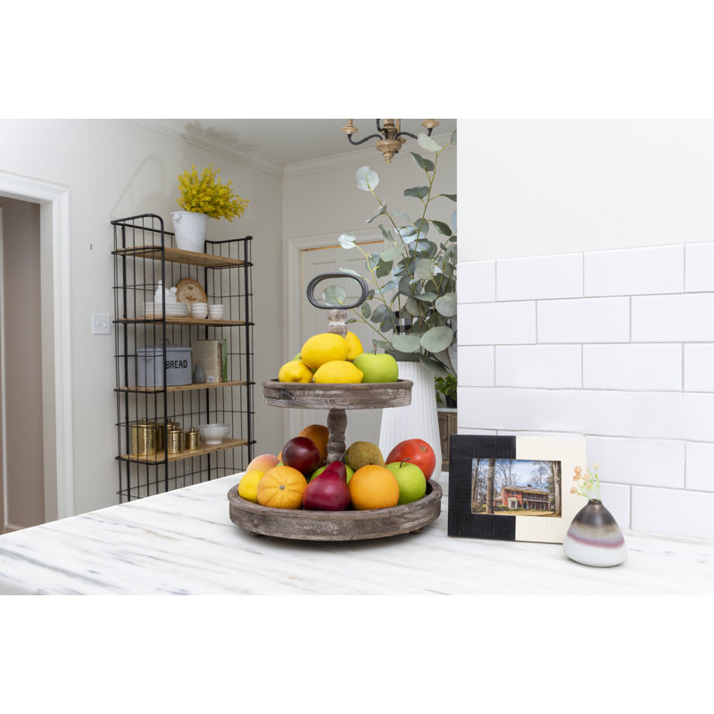 Adrianna Solid Wood Tray, Brown