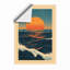 Sun Over Waves Coastal - Framed Print-1468375066-1468375264