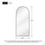 Miroir autoportant en arche mince en alliage d'aluminium noir mat 71 po x 31 po-1266864698