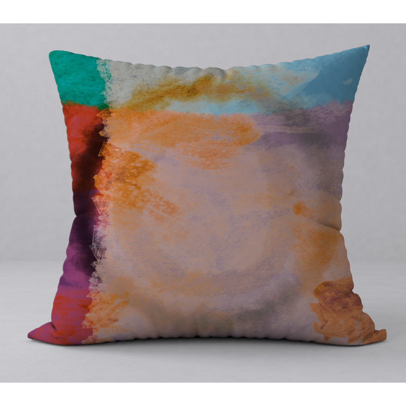 Abstract Reversible Throw Pillow, 24" H x 24" W
