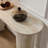 55.12 Inch Faux marble Pattern Console Table