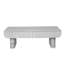 Table basse avec plateau en bois gris, table basse moderne Mid-Century avec tiroir cannelé, table basse de salon, bureau