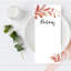 Boho, 52 cartes de menu imprimables en papier pour mariage