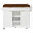52" Fluted Kitchen Island With Drop Leaf-214047092