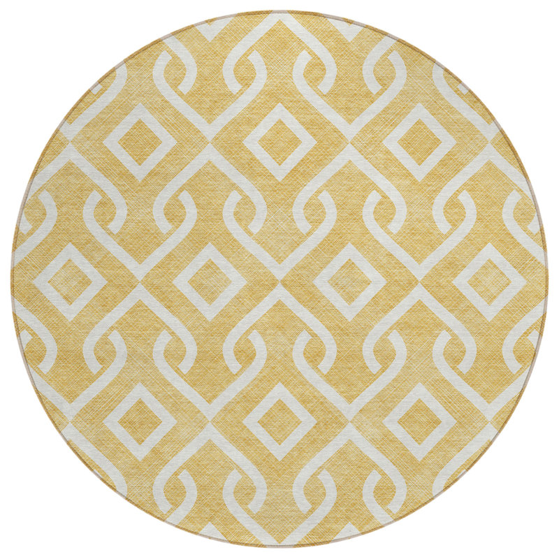 Tapis rond ivoire 8 po