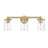 Cheetham 3-Light Steel Dimmable Vanity Light with Clear Glass Shades-814134077