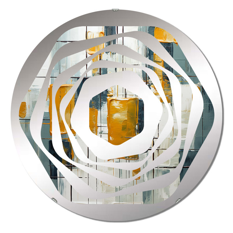 Miroir décoratif carré Expressionism II - Amorphe, 31,4 po x 31,4 po