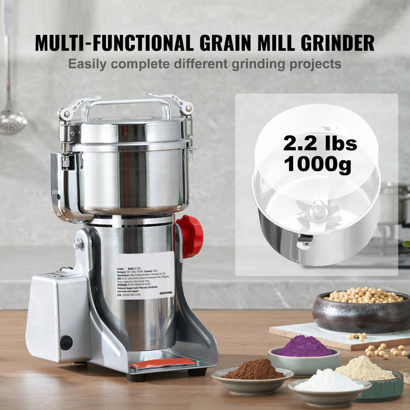 Moulin à grain électrique à haute vitesse de 1000 g VEVOR