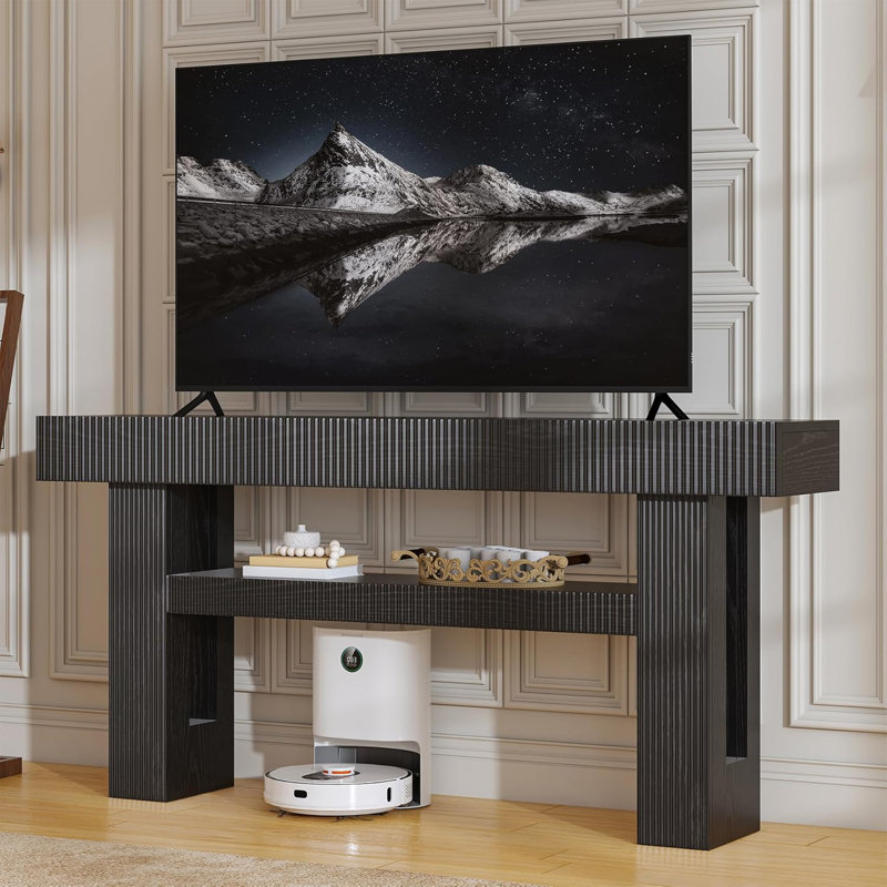 Console 63 po, table de vestibule, canapé 63 po, Noir
