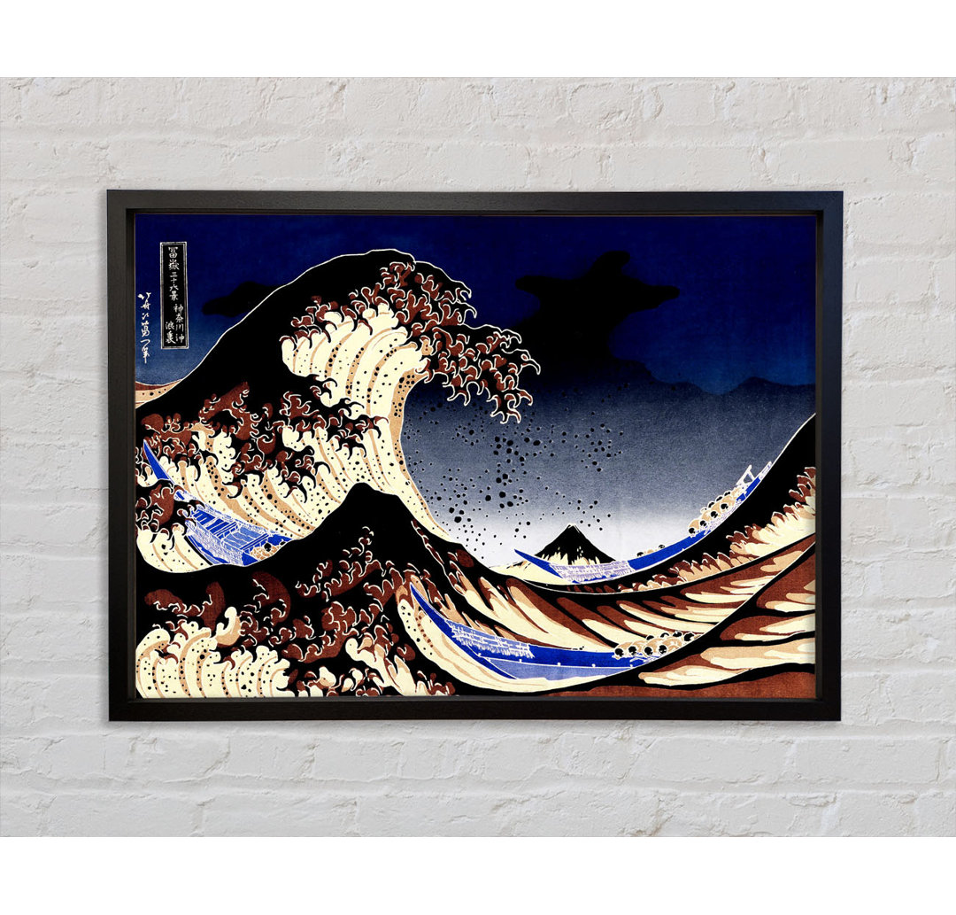 Die Welle von Katsushika Hokusai - Einzelner Bilderrahmen Kunstdrucke auf Leinwand