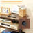 Homcom Tv Stand, Av Media Stand, Corner Audio Tower With Storage Shelves And Steel Frame, Living Room Storage, Brown