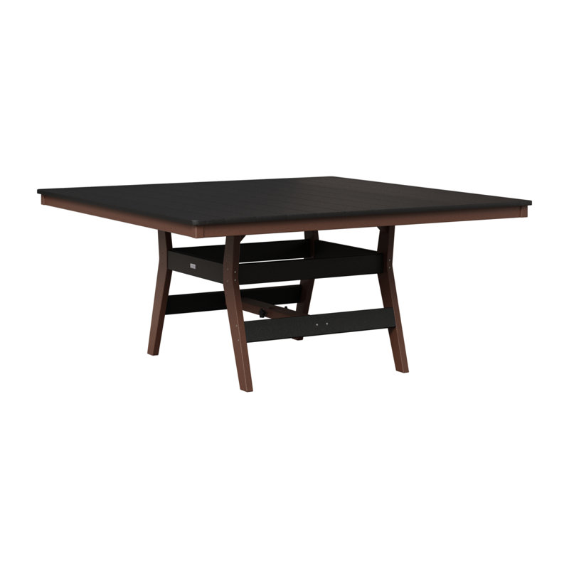 Harbor Outdoor Square Dining Table, Black, Chocolate Brown