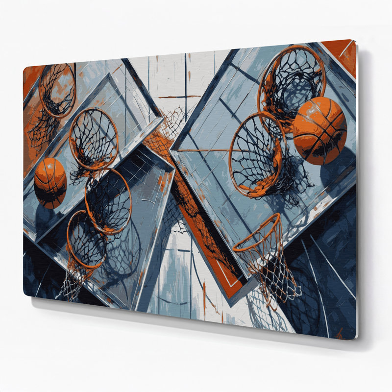 Art mural en métal gris, H 11 po x l 14 po
