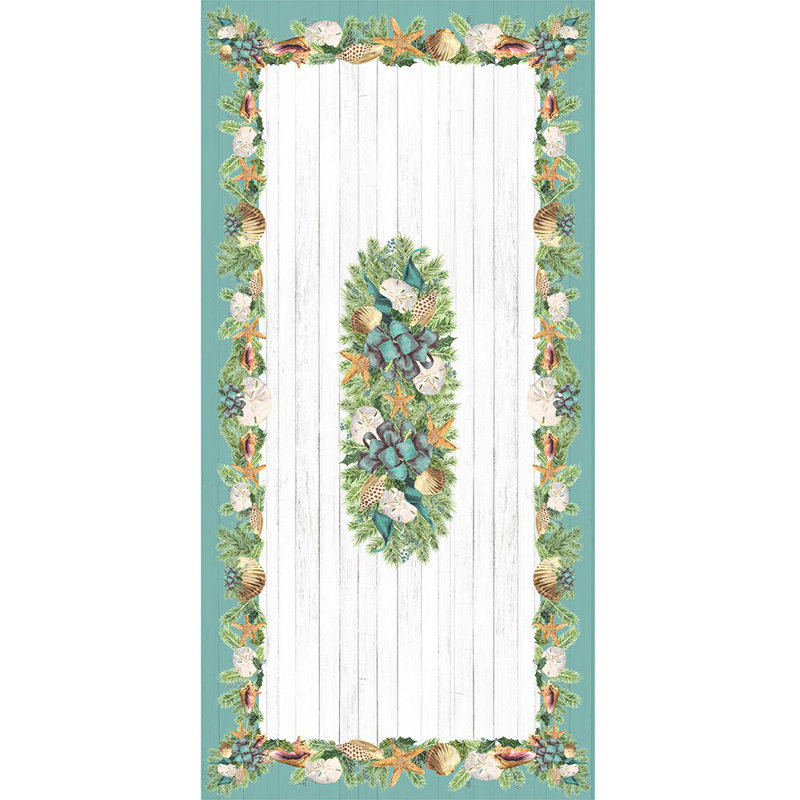 Christmas By The Sea Tablecloth, 144" L x 70" W