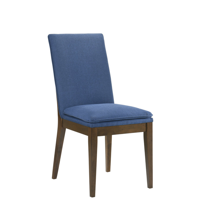 Chaise parsons rembourrée Carlyssia, Bleu