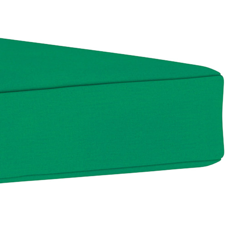 Outdoor Seat Cushion, Green, 2.4" H x 23.6" W x 23.6" D