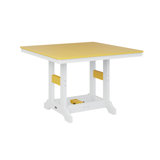 Berlin Gardens Garden Classic Regular Top With White Base Square Bar Table